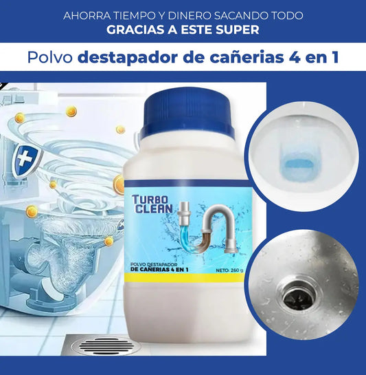 Polvo destapador de cañerias 4 en 1