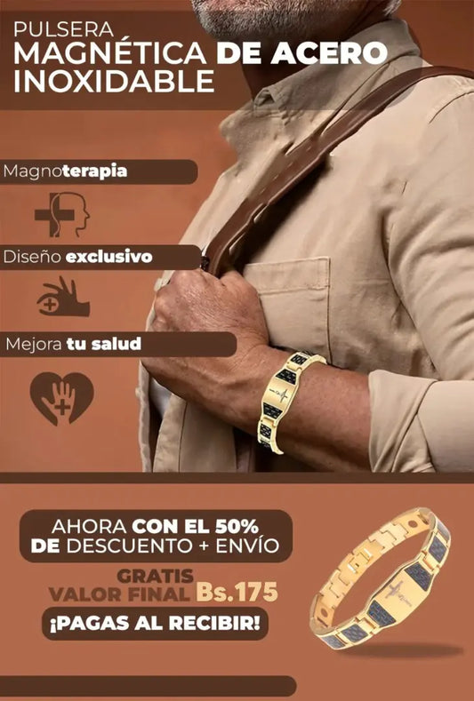 Exclusiva Pulsera magnetica Cruz